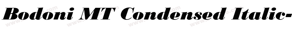 Bodoni MT Condensed Italic字体转换